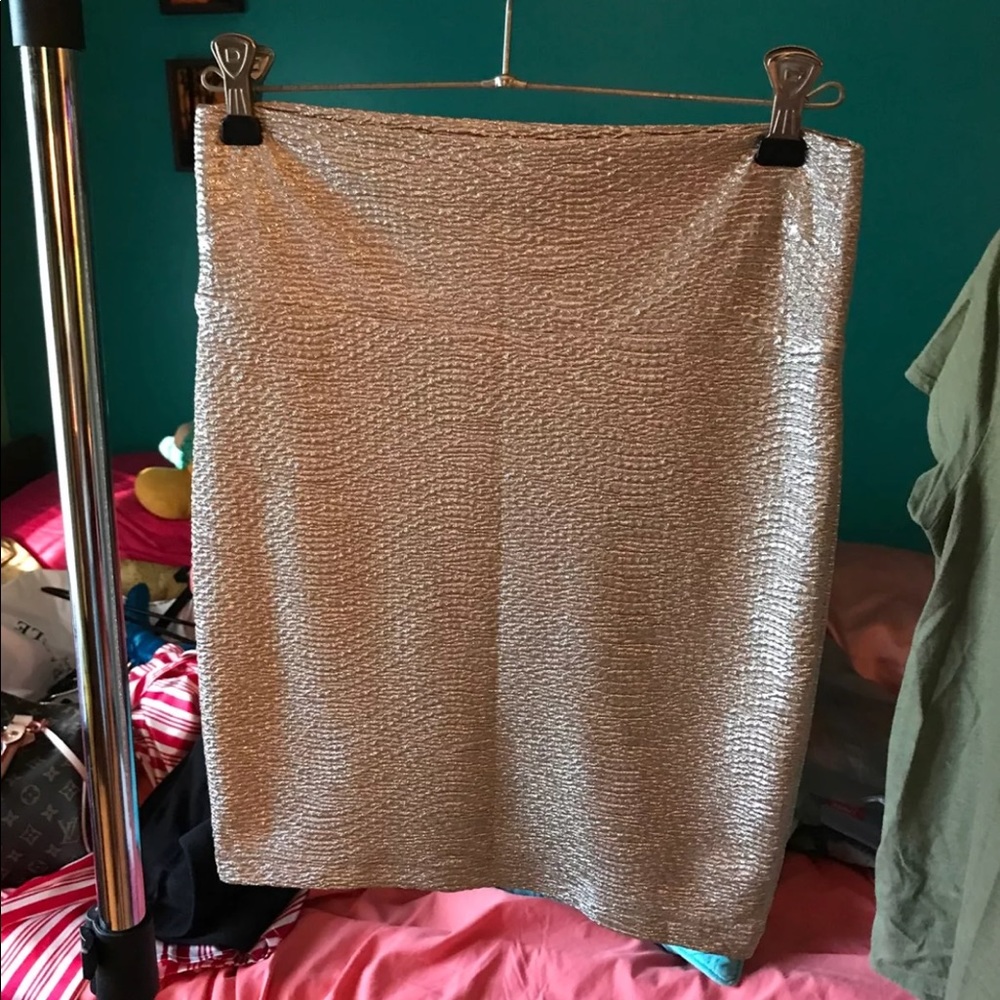 Gold glitter skirt